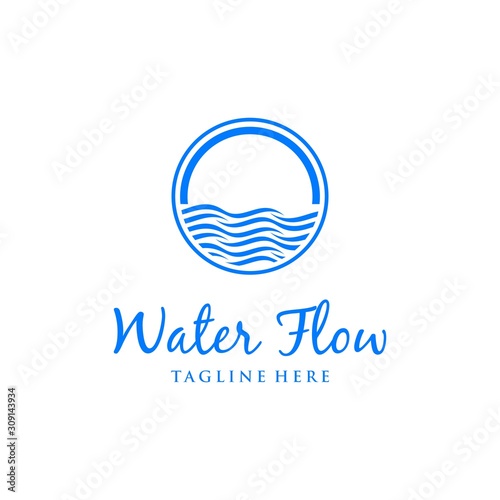 Water Circle Creative Abstract Icon Logo Design Template Element Vector