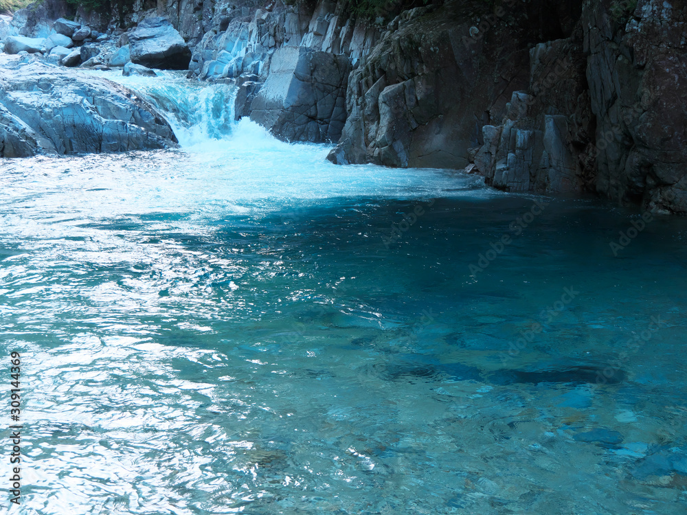 Naklejka premium Atera Valley Okuwa Village, Prefektura Nagano, Japonia