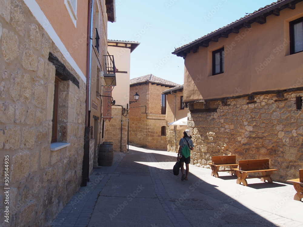 Stroll around the city of Castrojeriz, Camino de Santiago, Way of St. James, Journey from Hornillos del Camino to Castrojeriz, French way, Spain