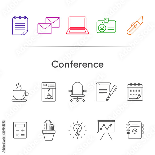 Conference icon set