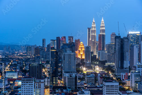 Photography city skyline in kuala lumpur