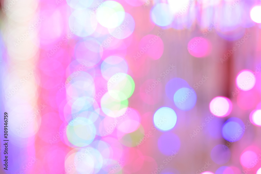Blur of pink and white bokeh from small bulbs Blur of pink and white bokeh from small bulbs
