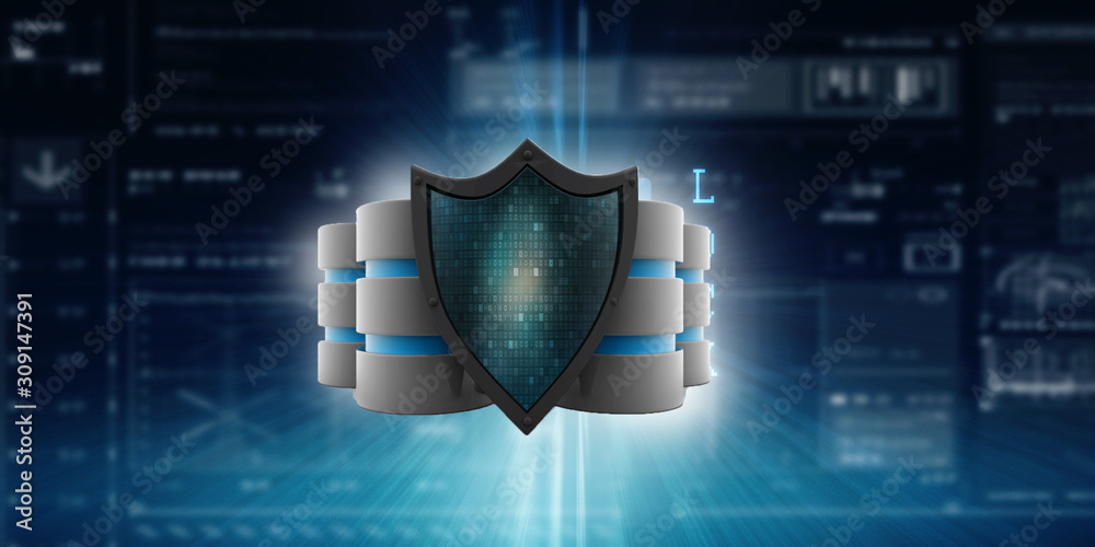 Fototapeta premium 3d rendering Database storage data base