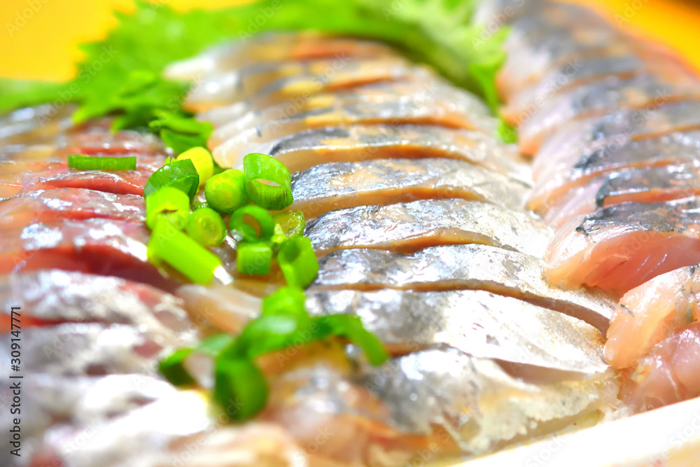 鯵 アジ のお刺身 Stock Photo Adobe Stock