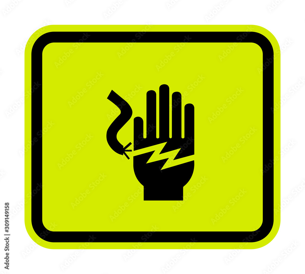 Electrical Shock Electrocution Symbol Sign, Vector Illustration, Isolate On White Background Label .EPS10
