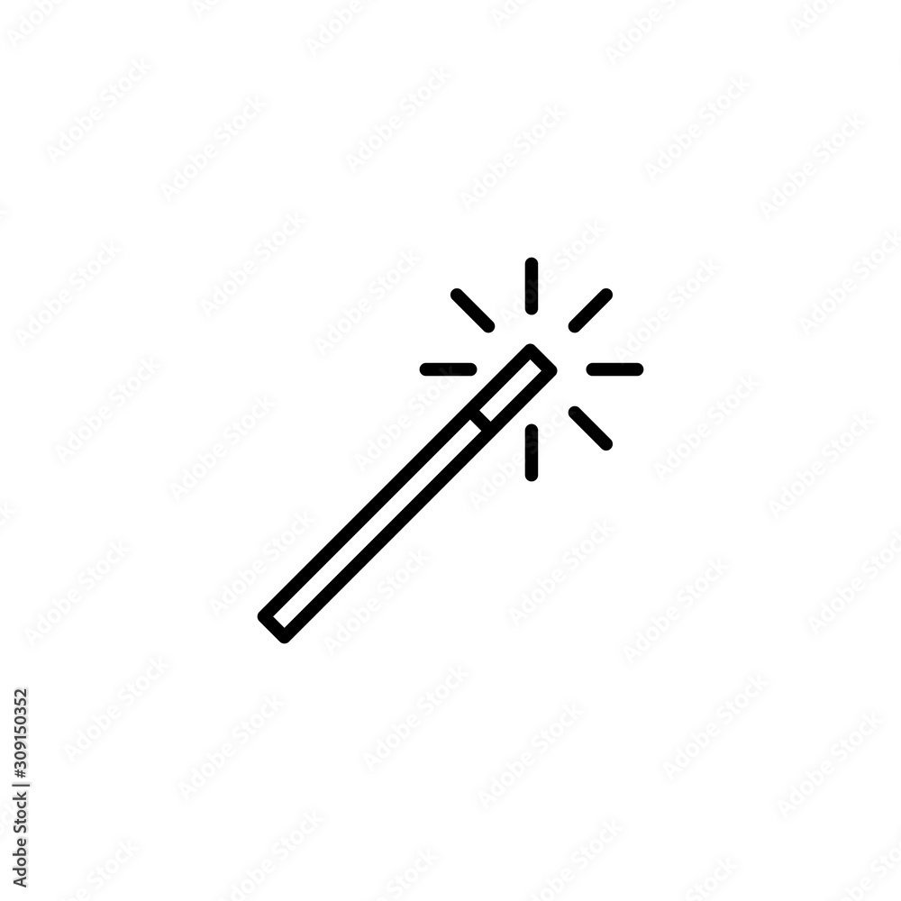 Magic wand icon in flat style isolated on white background. Trendy Flat style for graphic design, Web site, UI. EPS10. - Vector illustration Magic wand icon in flat style isolated on white background. Trendy Flat style for graphic design, Web site, UI. EPS10. - Vector illustration