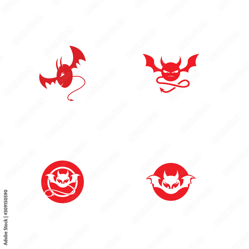 devil logo vector template