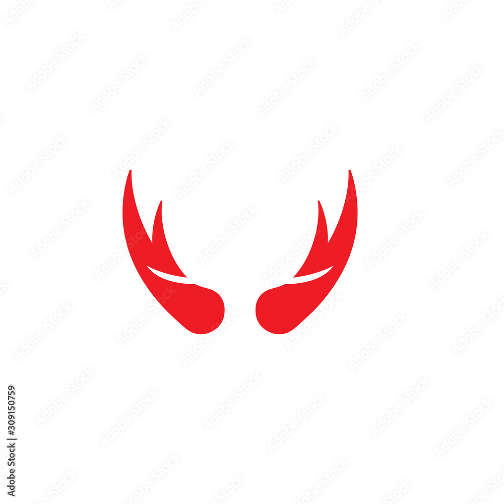 devil horn logo vector template devil horn logo vector template