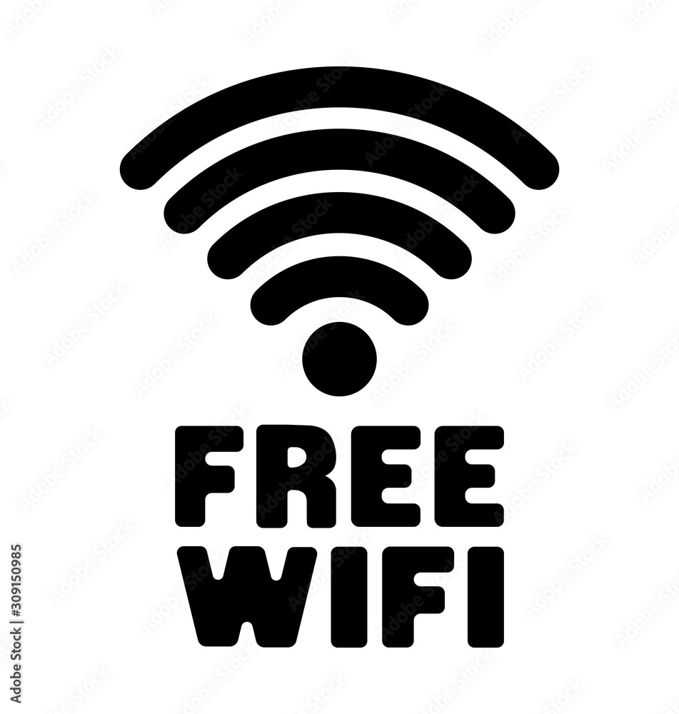 Free Wi-Fi ( wifi ) available vector icon illustration Free Wi-Fi ( wifi ) available vector icon illustration