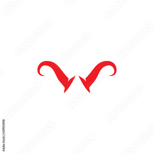 devil horn logo vector template