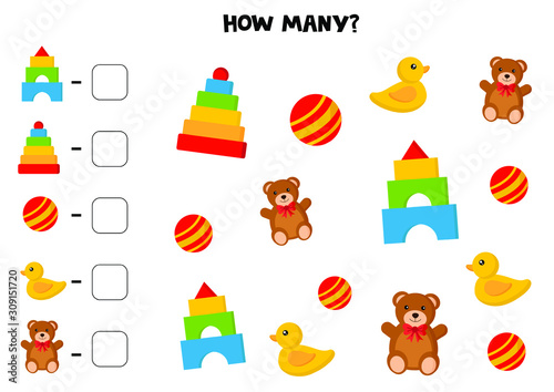 Count the number of toys.