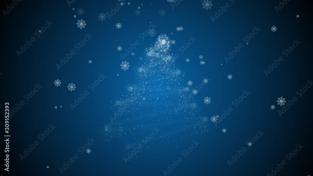 christmas tree background magic and elegant- snowflakes