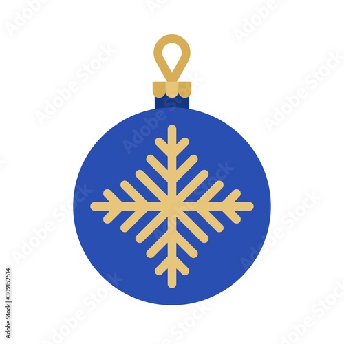 Christmas ornaments, baubles or Christmas ball flat icon