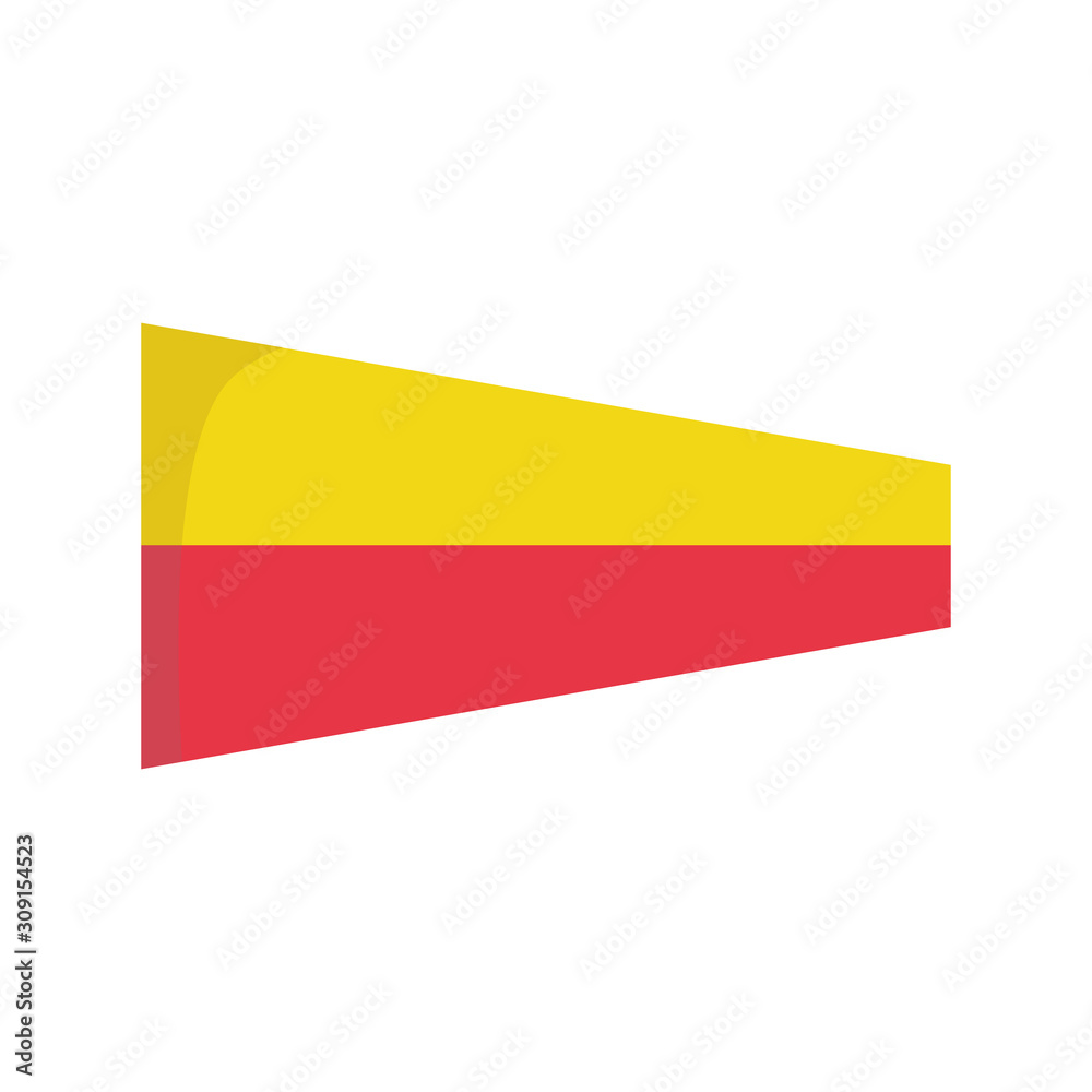 Obraz premium Maritime flag to represent the number Seven isolated on white background Vector Illustration