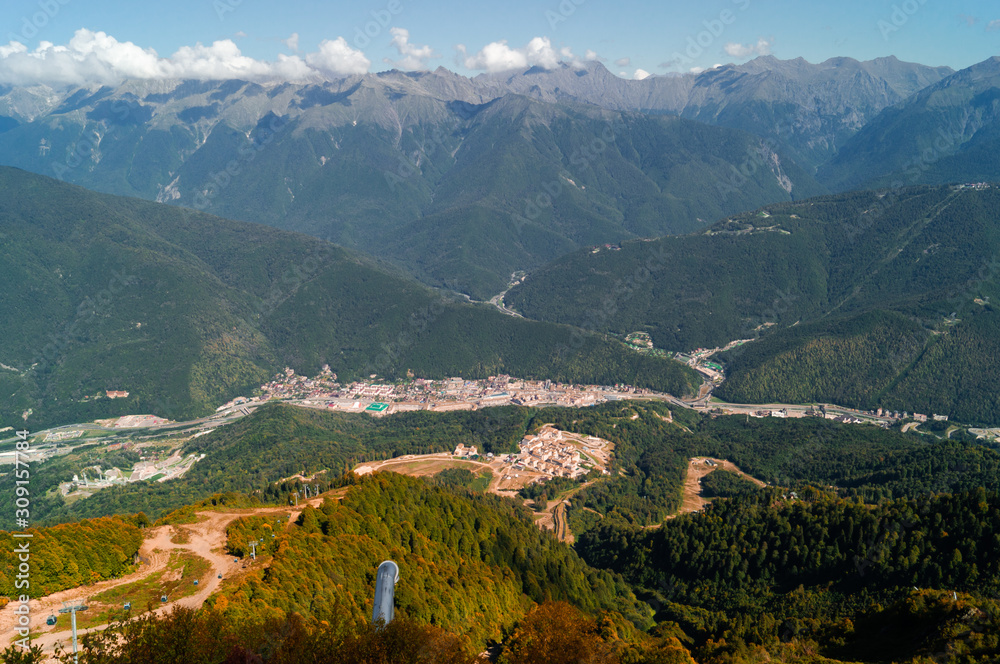Fototapeta premium Beautiful mountains of Krasnaya Polyana