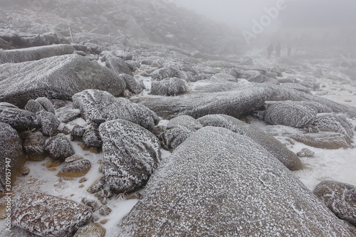 Landscape of Kisokoma mountain trails (Japan alps / Japanese mountain) photo