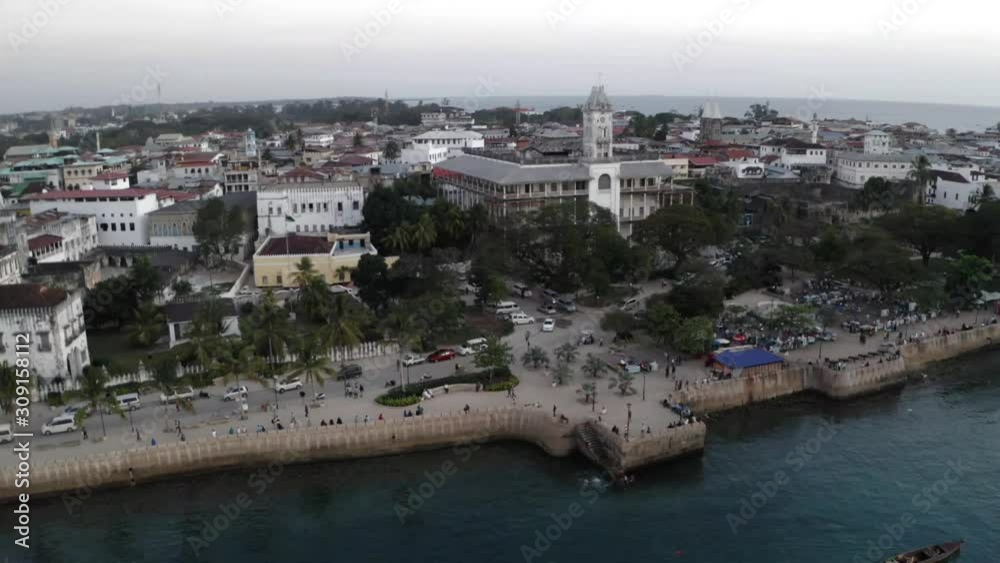 Stone town, Zanzibar seafront is a famous landmark in history. It is known for the shortest world war in history and also a UNESCO world heritage site Stone town, Zanzibar seafront is a famous landmark in history. It is known for the shortest world war in history and also a UNESCO world heritage site