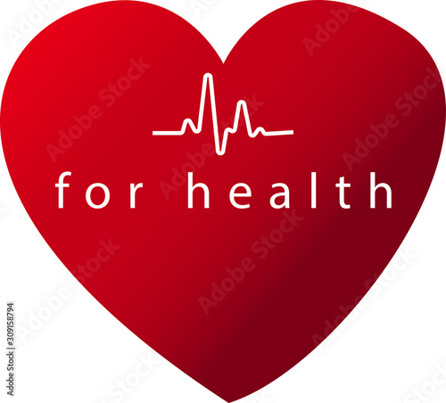 heart with cardiogram