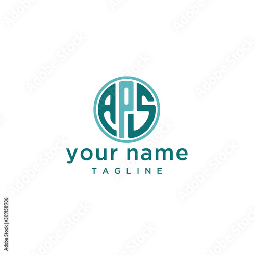 Letter APS logo design template elements