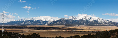 Colorado Scenic Beauty - Panoramic of the Collegiate Mountain Range.