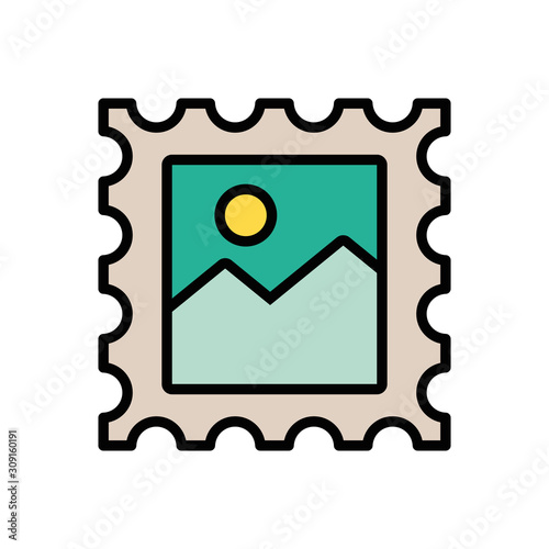 stamp postal service isolated icon