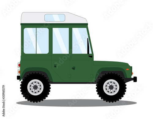 Britischer Geländewagen Comicstil