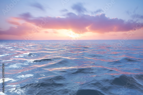 Sunset on the atlantic ocean. Florida  USA