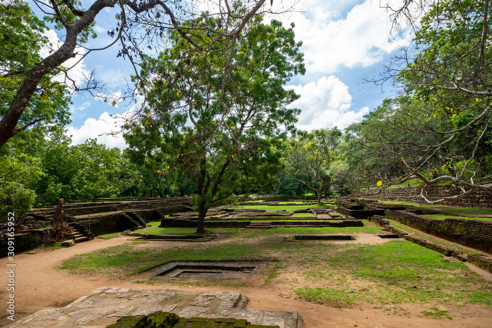 Ancient ruins and gardens of Sigiriya Rock Fortress in Sri Lanka Ancient ruins and gardens of Sigiriya Rock Fortress in Sri Lanka