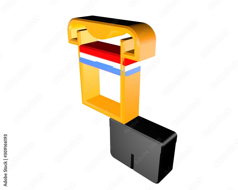 3d illustration of football holland shirt icon 3d illustration of football holland shirt icon