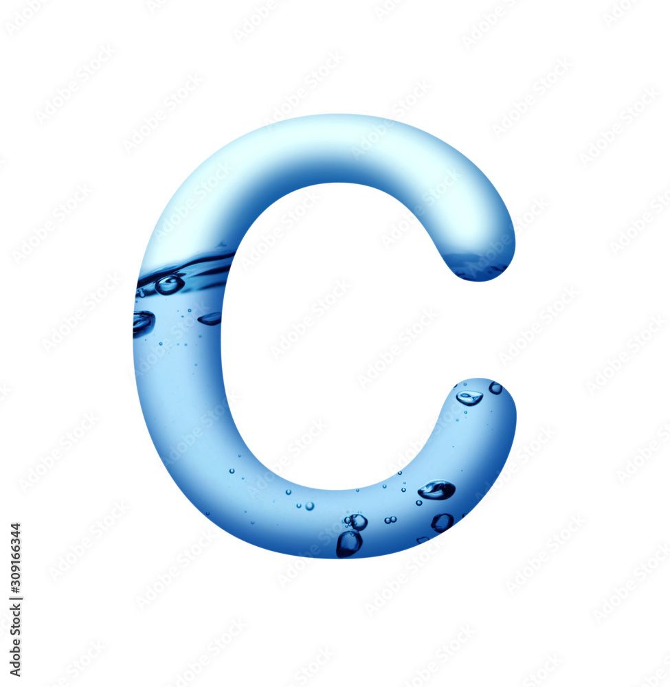 AQUA BLUE WATER AND WATER BUBBLE APLHABET LETTER C AQUA BLUE WATER AND WATER BUBBLE APLHABET LETTER C