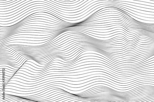 Wave Lines Pattern Abstract Background. Vector