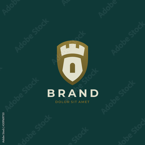 Fotografiet Castle shield logo