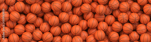 Basketball balls background