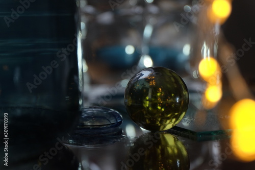 Wallpaper Mural glass ball among the glare, reflections and lights Torontodigital.ca
