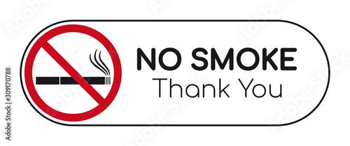 Free Download Vector red circle sign - silhouette cigarette. Text NO SMOKE, THANK YOU. Isolated on white background. - GFXLoad