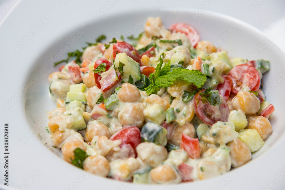 Chickpeas salad with vegetables Chickpeas salad with vegetables