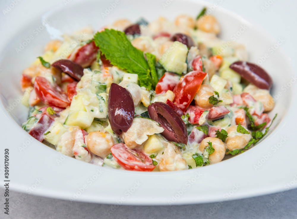 Chickpeas salad with vegetables Chickpeas salad with vegetables