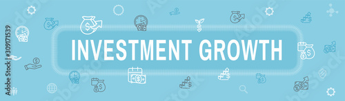 Banking, Investments and Growth Icon Set - Dollar Symbols, etc