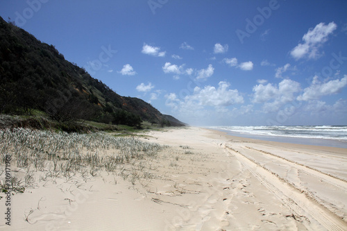 Highway am Strand auf Fraser Island, Queensland, Australien