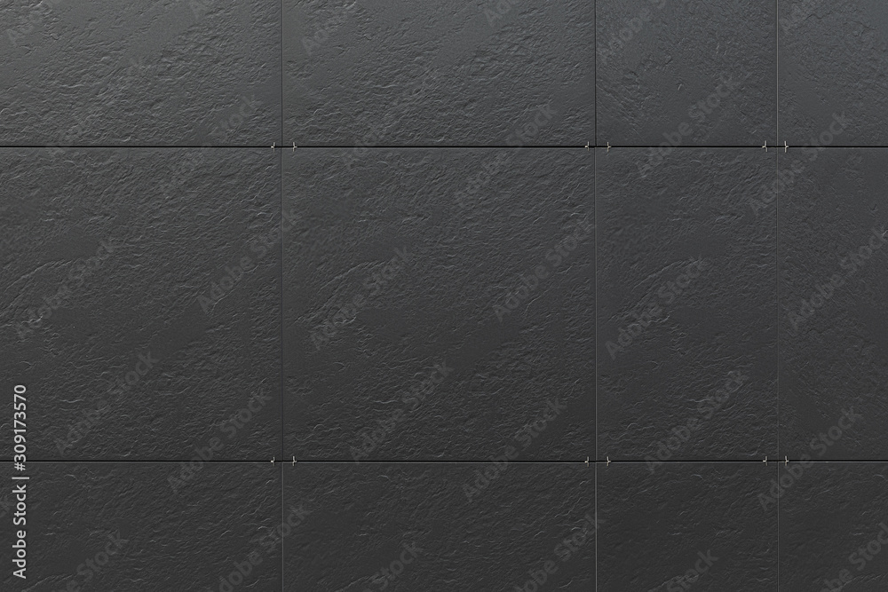 Fototapeta premium Black wall of building, stripes texture