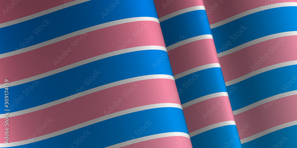 Obraz premium Waving flag of Transsexual. LGBT, LGBTQ, LGBTQ+ Template, banner, background. Month pride. Symbol, illustration. 