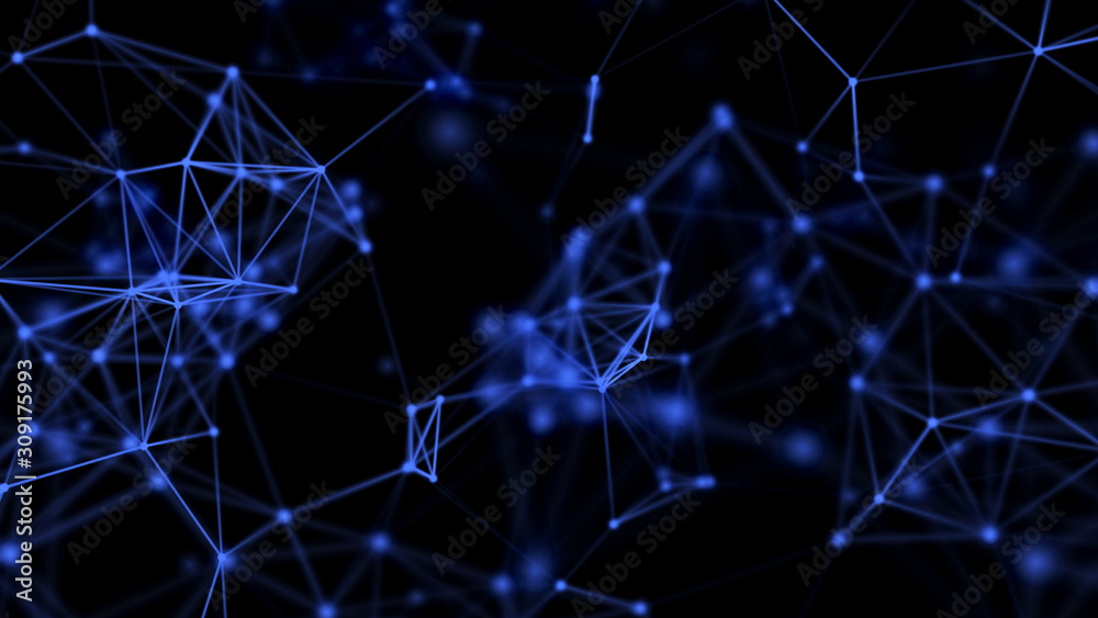 Abstract graphic design. Network connection background. 3d rendering.
