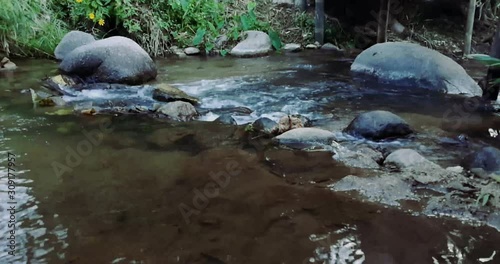 The water flow in Thailand forest footage for nature content