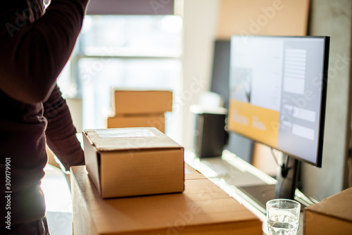 Young Man Working in Delivery service