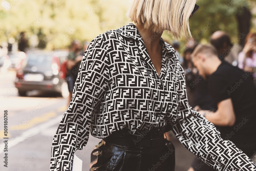 Fendi clothing - Street style outfit during Milan Fashion Week
