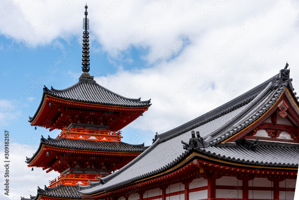 Kiyomizudera Temple, a Buddhist Temple in Kyoto, Japan Kiyomizudera Temple, a Buddhist Temple in Kyoto, Japan