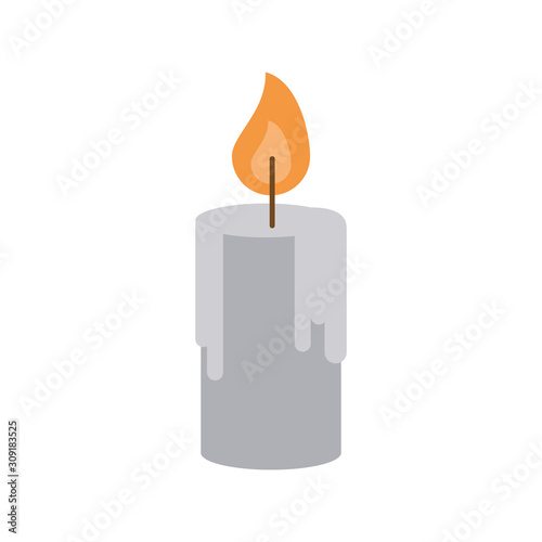 paraffin candle fire isolated icon