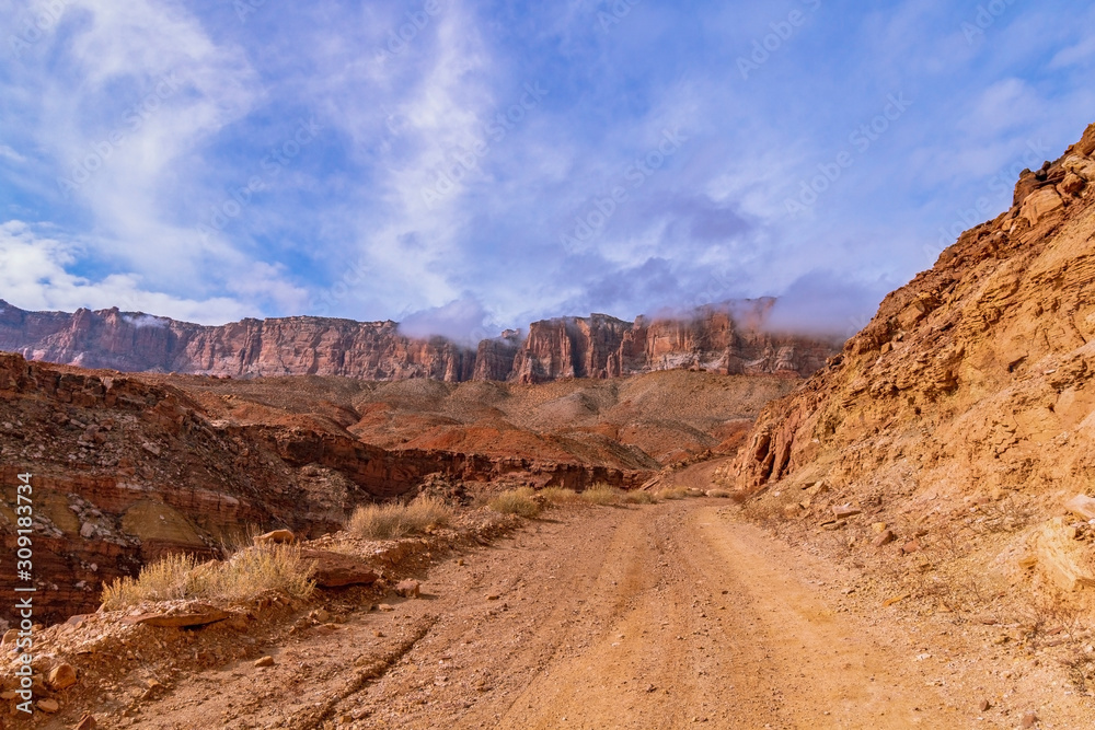 High Desert Road In Southwest USA