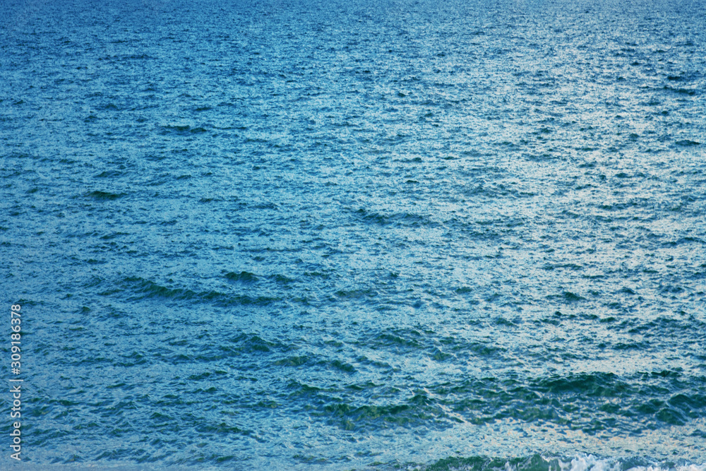 Detail of the rough waves of the sea