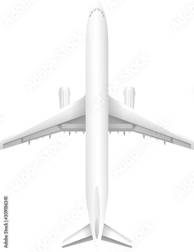 Vector airplane isolated on white background